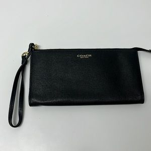 Coach black wristlet